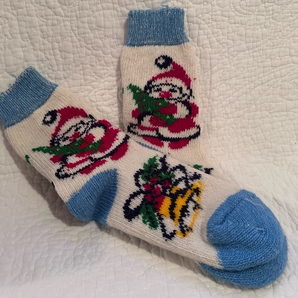 100% Sheep's Wool handmade wool warm Snowman socks - Picture 14 of 16